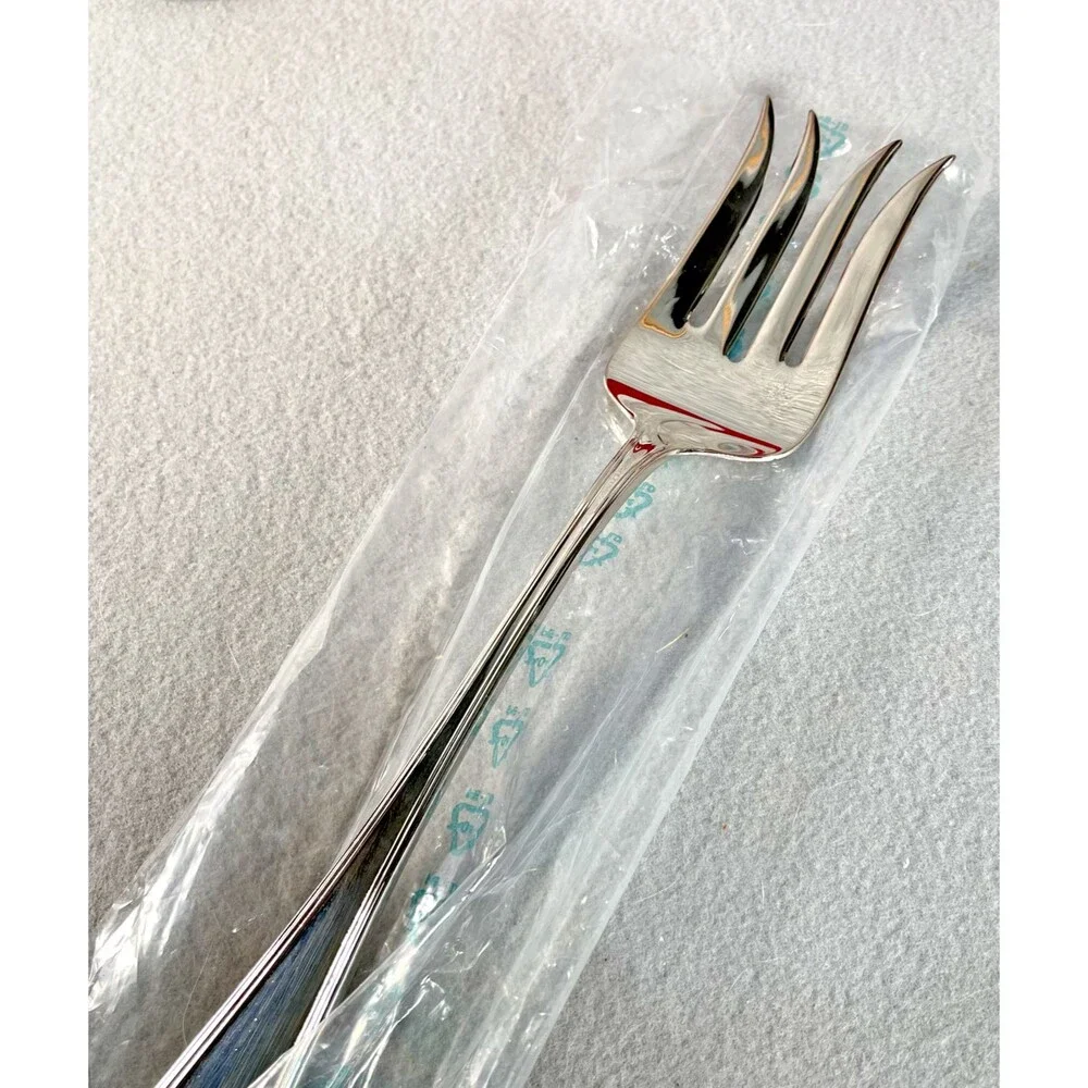 Vtg Large Cold Meat Serving Fork -- Gorham Heritage Silverplate Italy (A5)